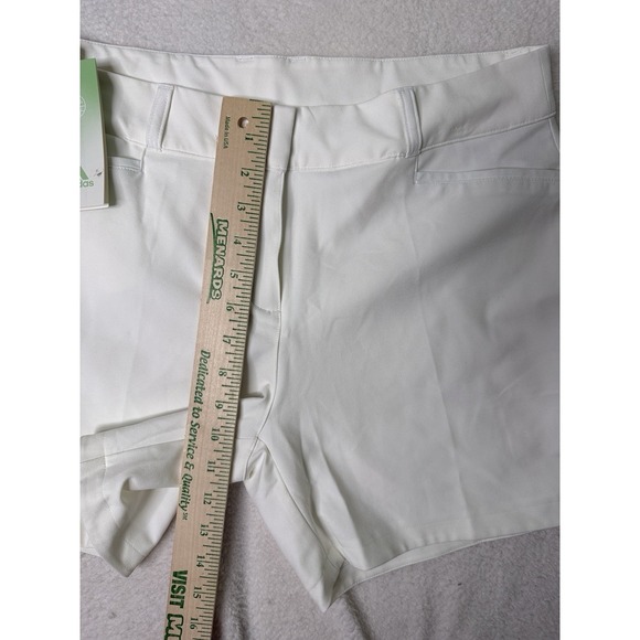 Adidas 5" Primegreen Golf Shorts White Women's 12 Stretch Flat Front Pockets - Picture 9 of 13